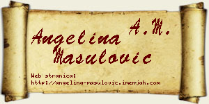 Angelina Mašulović vizit kartica